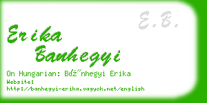 erika banhegyi business card